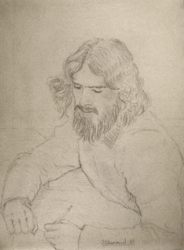 Néstor escribiendo