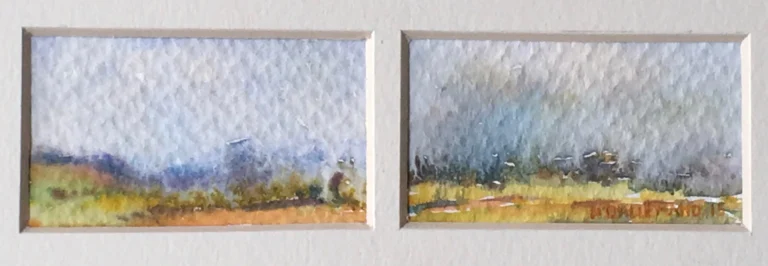 Sembrados en la bruma, tiempo lluvioso