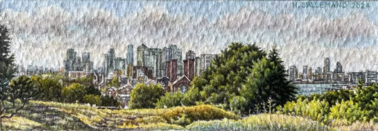 Canary Wharf desde el parque de Greenwich