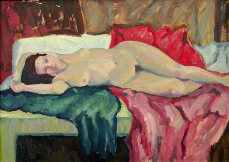 Modelo italiana recostada