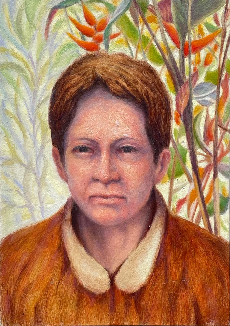 Mélida en el jardín