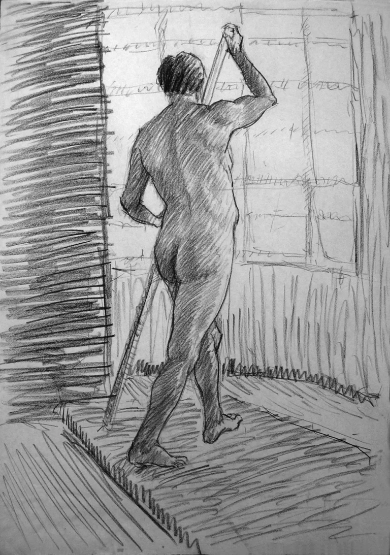 Modelo con bordón.