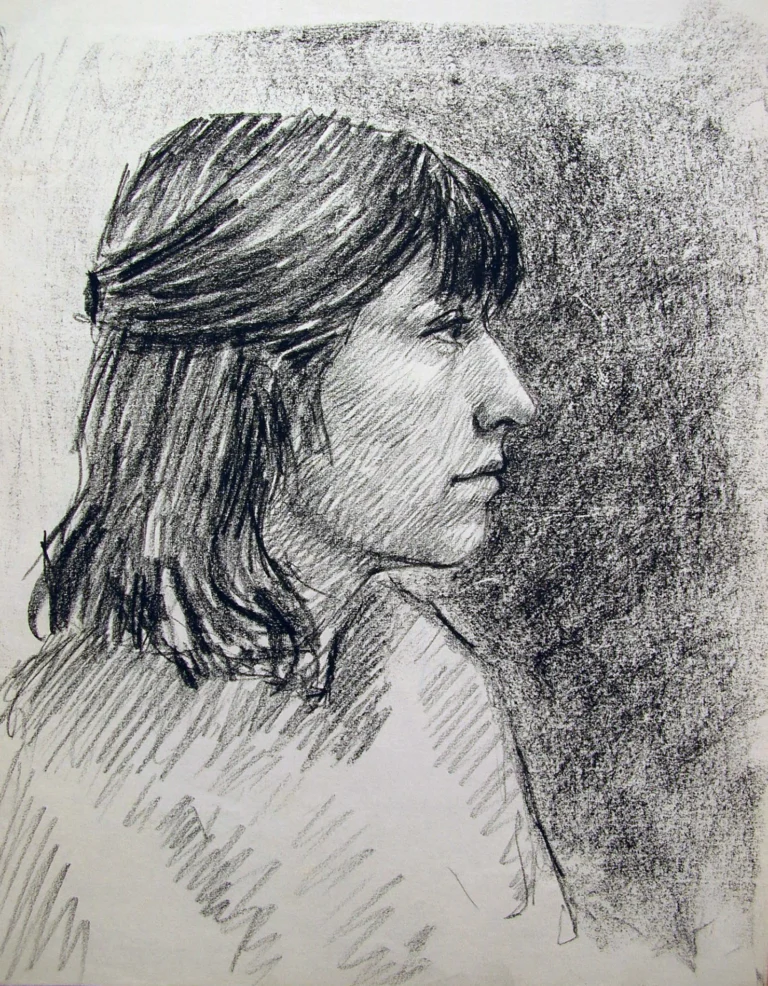 Retrato de perfil.